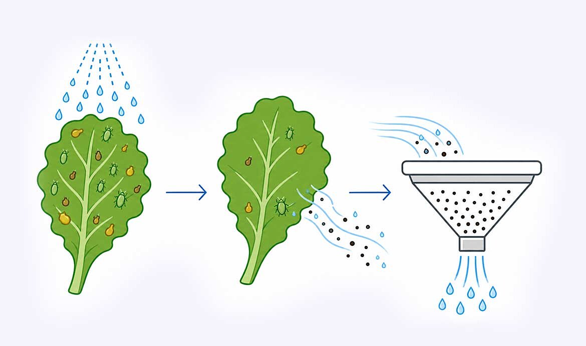 Décoller les pucerons avec AphidWash, même des surfaces foliaires difficiles à mouiller