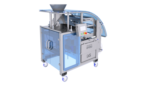 Verpackungsmaschine FLEX M zum Verpacken von Salat, Gemüse, Obst und Non-Food Produkten in Kissenbeutel (optional weitere Beutel).