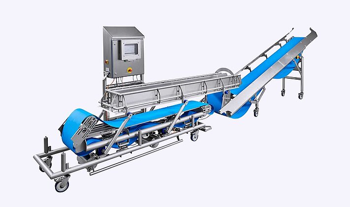 Posición de limpieza de la cinta de pesaje de recetas