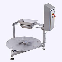 Vue détaillée du plateau tournant du carrousel à paniers automatisé KAB sans paniers – facile à retirer pour un nettoyage parfait