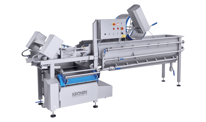 Waschmaschine GEWA 3800 PLUS von KRONEN für effektives, schonendes und sparsames Waschen von geschnittenen und ganzen Produkten (Salat, Gemüse, Kräuter, Obst u.a.) bis 2,5 t/h