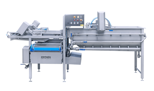 Waschmaschine GEWA 4000 PLUS von KRONEN für effektives, schonendes und sparsames Waschen von geschnittenen und ganzen Produkten (Salat, Gemüse, Kräuter, Obst u.a.) - große Kapazitäten bis 4 t/h.