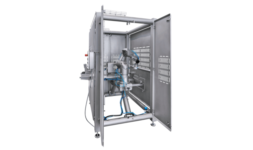 KRONEN Robot Avocado Line for up to 1,000 pcs/hour: robot-supported, automatic line for the pitting, halving and peeling of avocados