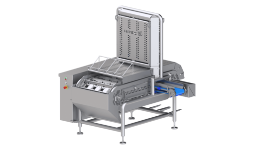 Paprika-Entkern- und Teilmaschine für das halbautomatische, kostensparende Vorbereiten von Gemüse-Paprika mit hoher Kapazität und Qualität - vom KRONEN-Partner Hitec Food Systems