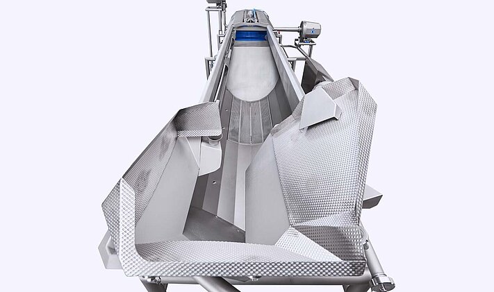 Laveur GEWA XL de KRONEN : le module d'immersion noie le produit sans contrainte mécanique supplémentaire.