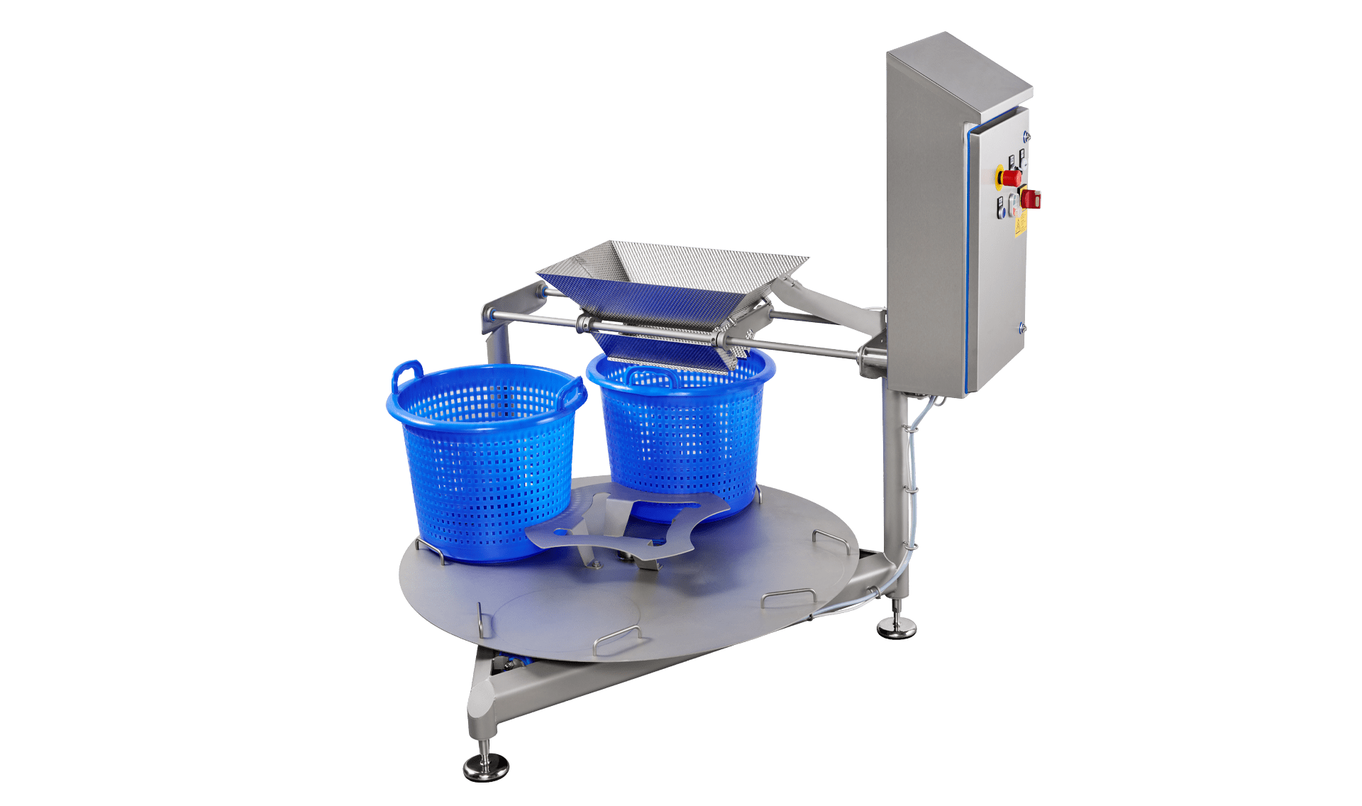 Carrousel à paniers automatisé KAB de KRONEN – remplissage de paniers par ex. en aval des laveurs GEWA Plus ou HEWA