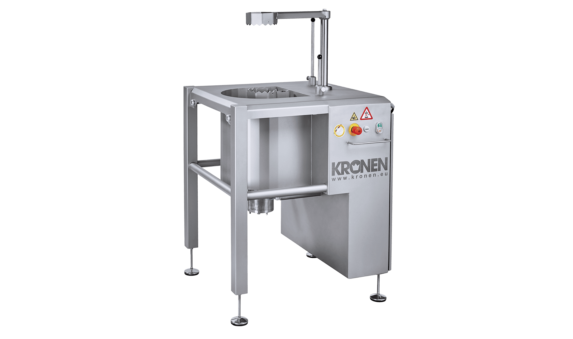 The sturdy cabbage stem corer KSB-2 from KRONEN is ideal for the professional stem removal from whole cabbage heads.