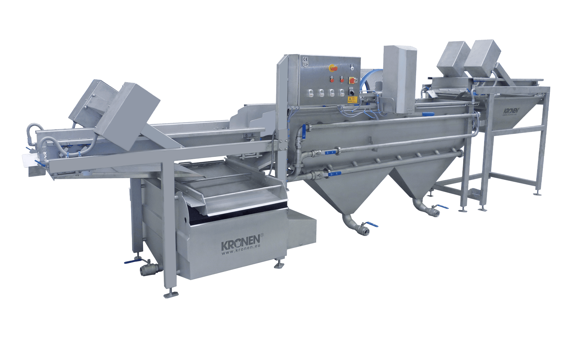 Waschmaschine GEWA 3850T PLUS von KRONEN für effektives und sparsames Waschen mit Vorvibration für Trockenobst (z.B. Rosinen) und andere Produkten mit hoher Dichte